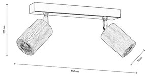 Spot-Light 3912174 - LED mennyezeti spotlámpa MATTI 2xGU10/5W/230V tölgy