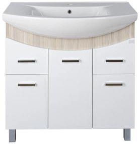 TMP ZX 85 - SONOMA - álló fürdőszobabútor - Sanovit ZENON - 6085 porcelán mosdóval - 86 x 50 cm
