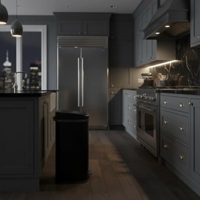 DEUS szenzoros hulladékgyűjtő, 58 literes, fekete Jurhan