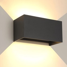 Homlokzati lámpa Fali Led Fali lámpa Kültéri Kerti Felső Alsó Alumínium