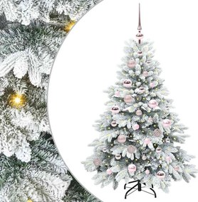 vidaXL Mű karácsonyfa 150 LED-del állvánnyal Fehér 120 cm PE és PVC
