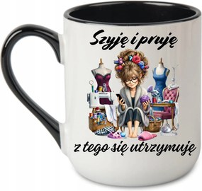 Bögre „Varom és prüszkölök ebből” barna Fekete 330 coffee