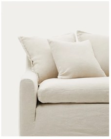 Bézs len kanapé 230 cm Zenira – Kave Home