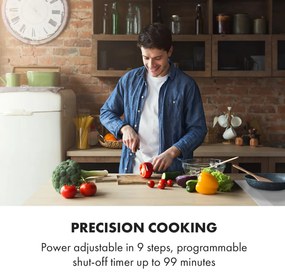 Delicatessa Slim Domino, indukciós főzőlap, 3500 W, időzítő