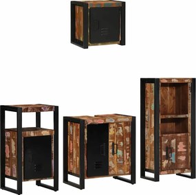 Fürdőszoba bútor szett 4 pcs Szilárd Újrahasznosított Fa