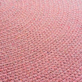 Rózsaszín kerek szőnyeg ø 90 cm Pompomparty – douceur d'intérieur