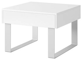BRINICA dohányzóasztal kicsi, 63,5x45x63,5, fehér/magasfényű fehér