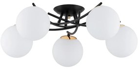 Felületre szerelhető csillár SAVI 5xE14/10W/230V fekete/arany