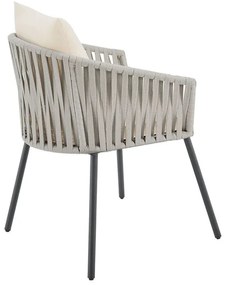 Juskys Fém székek 2 db – krém/szürke