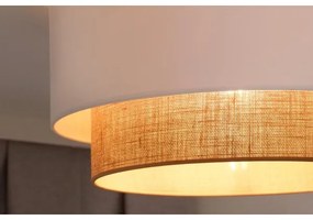 Duolla - Mennyezeti lámpa BOHO 1xE27/15W/230V átm. 45 cm fehér/barna