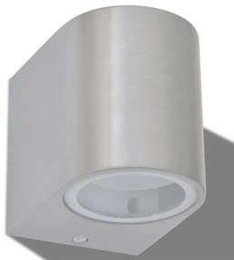 2 db kör alakú, lefelé világító kültéri LED falilámpa
