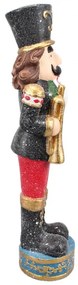 Nagy diótörő figura zöld piros 65 cm