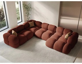 Téglavörös sarokkanapé (bal oldali-U alakú) Loretto – Cosmopolitan Design