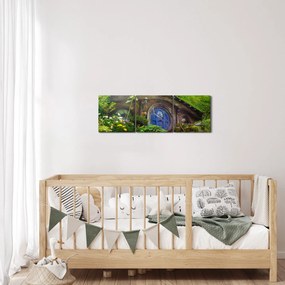 Kép - Hobbitfalva (órával) (90x30 cm)