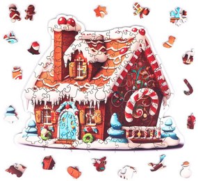 Mézeskalács házikó fa puzzle