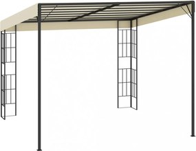 krémszínű falra szerelhető szövetpavilon 3 x 3 m