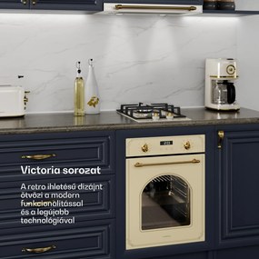 Klarstein Victoria Domino, gáz főzőlap, 2 Sabaf égő, üvegkerámia, retró design