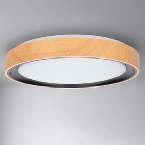 Brilagi - Dimmelhető LED mennyezeti lámpa FLOCO LED/48W/230V átm. 40 cm fa/fekete + távirányító
