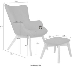 Zöld fotel lábtartóval Niko – Ropez