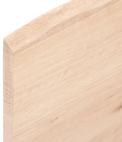 kezeletlen tömör tölgyfa fali polc 60x10x2 cm