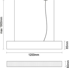 LED lineáris lámpa 55W - LN70