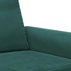 kétszemélyes sötétzöld bársony kanapé 120 cm