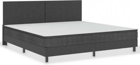 Szürke szövetkárpitozású ágykeret 200 x 200 cm