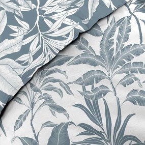 Fehér-kék kétszemélyes-hosszabbított pamut ágyneműhuzat 240x220 cm Hera – douceur d'intérieur