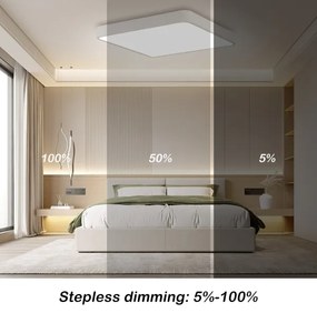 Brilagi - LED dimmelhető lámpa POOL SQUARE LED/36W/230V 3000-6000K 40x40 cm fehér+DO