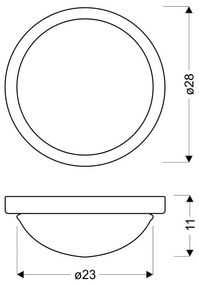 Aranyszínű mennyezeti lámpa üveg búrával ø 28 cm Roda – Candellux Lighting
