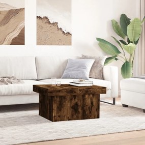 füstös tölgy színű szerelt fa dohányzóasztal 100x55x40 cm