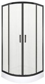 Soho Black 80 íves zuhanykabin Alan zuhanytálcával