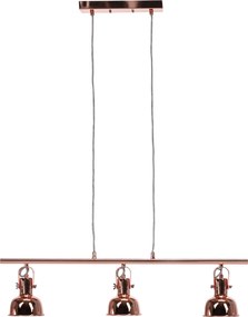 Függőlámpa retro stílusban, fém, rose gold, AVIER TYP 4