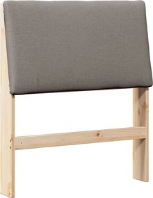 vidaXL Kárpitozott fejtámla Tópszínű 75 cm Tömör fenyőfa