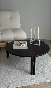 Fekete borovi fenyő kerek dohányzóasztal ø 80 cm Sticks – Karup Design