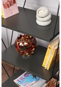 Könyvespolc BALABAN 165x48 cm antracit/fekete