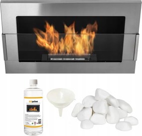 BiokandallĂł inox 65x40cm ĂŒveggel ezĂŒst BiztonsĂĄgos