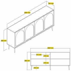 Lyon Cream and Gold szekrény