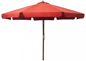 terrakotta kültéri napernyő farúddal 330 cm