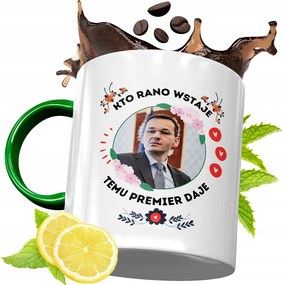 Máté Morawiecki Zöld Bögre Ajándék, fényképes nyomattal