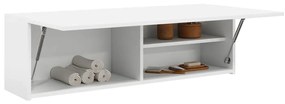 fehér szerelt fa fali fürdőszobaszekrény 100x25x30 cm
