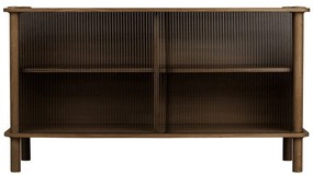 Barna tölgyfa tálalószekrény tolóajtóval 135x73,5x48 cm Italic – UMAGE