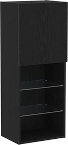 vidaXL TV szekrény garnitúra Fekete tölgy 40,5 x 30 x 102 cm Faanyag