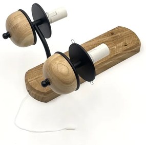 Brilagi - LED Fali lámpa COTTAGE 2xE14/40W/230V tölgy/barna