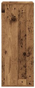 könyvszekrény antik fa 34x31x80 cm szerelt fa