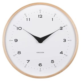 Karlsson 5995WH design falióra fehér, 30 cmátmérővel