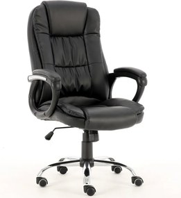 Forgó irodai szék, IDOL, műbőr, fekete színben