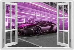 Poszterek 120x80 Lila sportautó