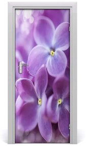 Ajtóposzter öntapadós lila virágok 85x205 cm