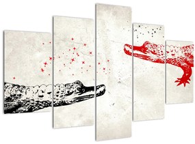 Kép - krokodilok (150x105 cm)